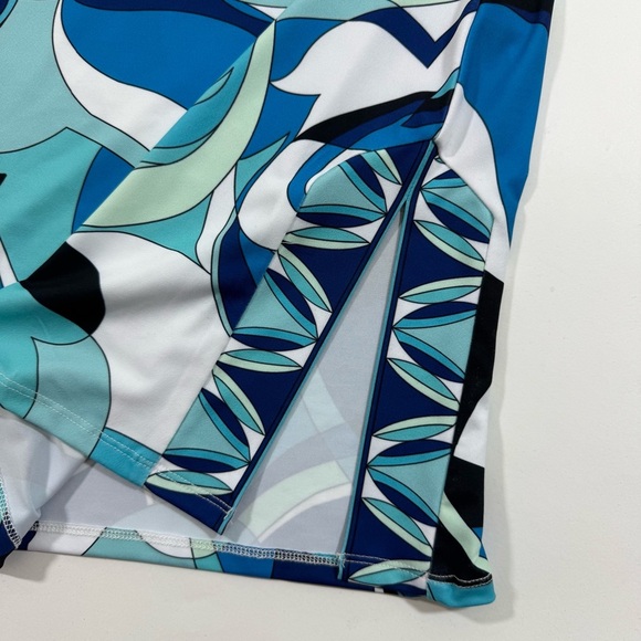 Boston Proper Blue Wave Knit Top Size Small Shirt - Picture 4 of 7